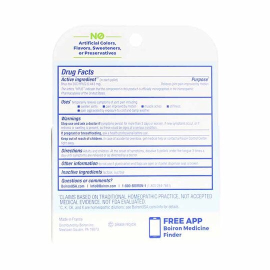 Rhus Tox 30C Bonus Pack, 3 Tubes/240 Pellets, BOR