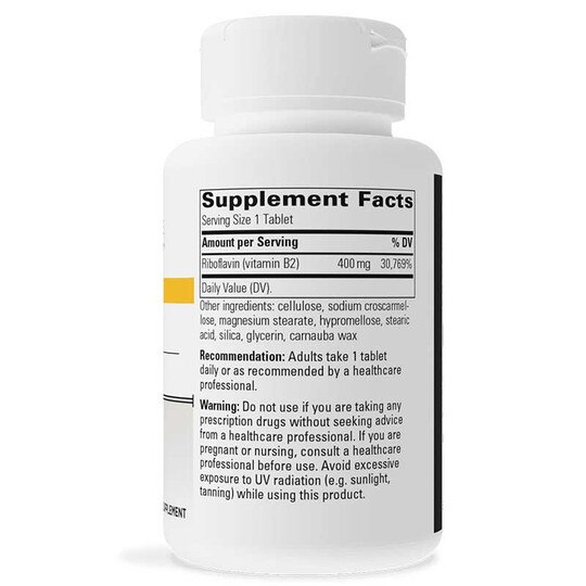 Riboflavin 400 Mg, 30 Tablets, INT
