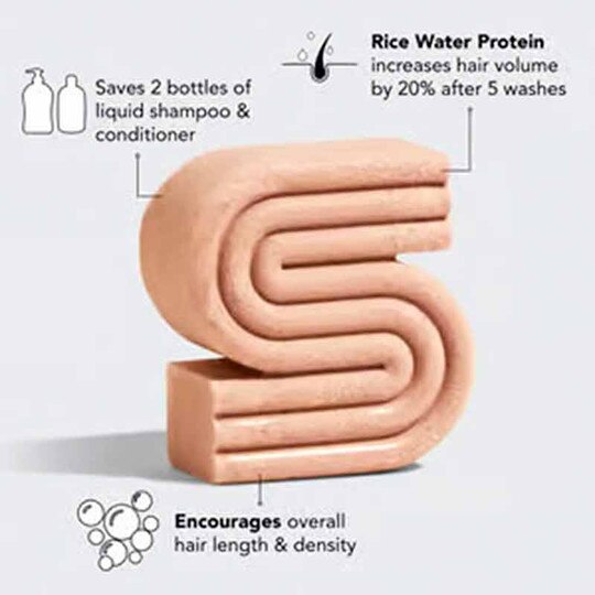 Rice Water Protein Strengthening Shampoo Bar, 3.2 Oz, KT
