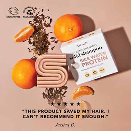 Rice Water Protein Strengthening Shampoo Bar, 3.2 Oz, KT