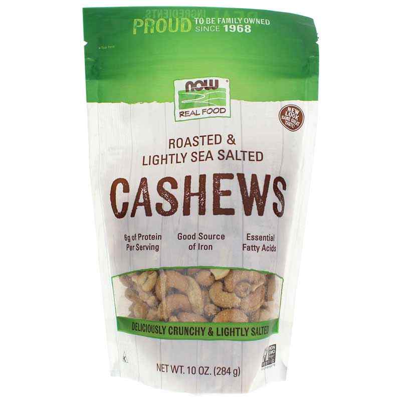 Roasted Cashews Lightly Sea Salted, NOW Foods