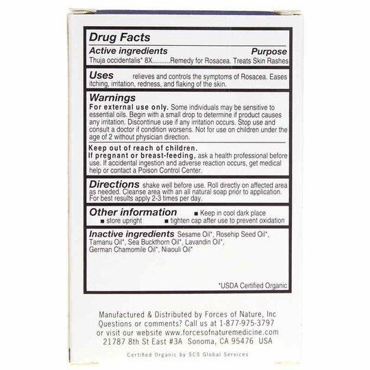 Rosacea Organic Medicine Roll On, .14 Oz, FON