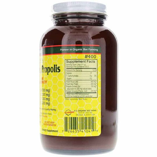 Royal Jelly, Pollen, Propolis & Ginseng in Honey, 19.5, YSO