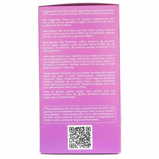 Saffron Extract, 50 Veg Capsules, BNU
