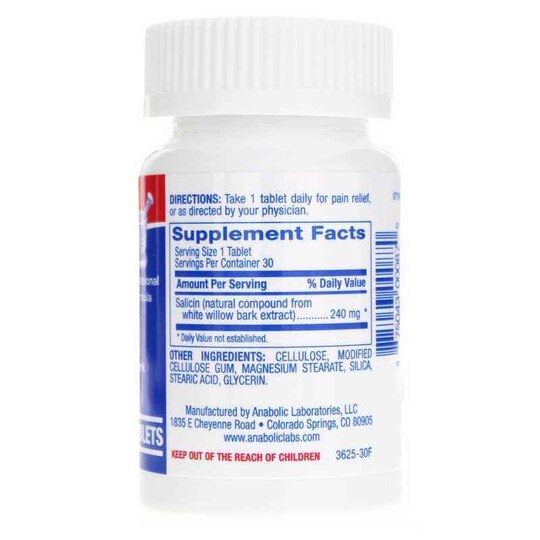 Salizain White Willow Bark, 30 Veg Tablets, ANL