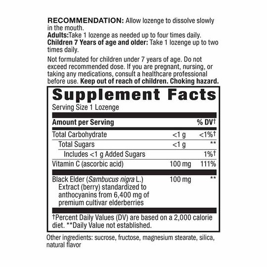 Sambucus Elderberry Original Lozenges, 30 Lozenges, NWA