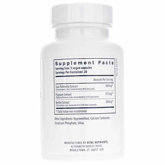 Saw Palmetto Pygeum Nettle Root, 60 Veg Capsules, VTN
