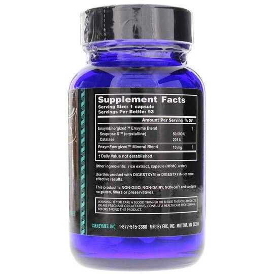 Seaxym Systemic Enzyme, 93 Veg Capsules, USE