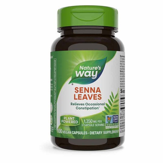 Senna Leaves, 100 Veg Capsules, NWA