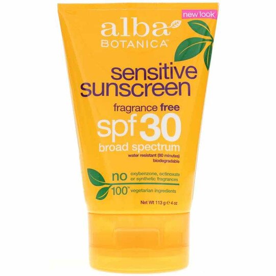 Sensitive Sunscreen Fragrance Free SPF 30, Alba Botanica