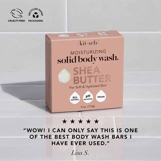 Shea Butter Moisturizing Body Wash Bar, 4 Oz, KT