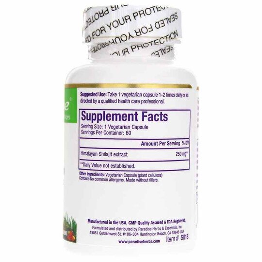 Shilajit, 60 Veg Capsules, PHE