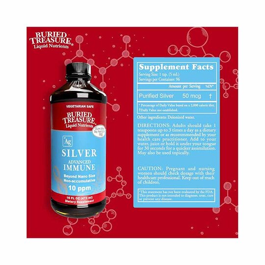 Silver Advanced Immune 10 PPM, 16 Oz, BTN