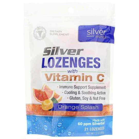 Silver Biotics Silver Lozenges with Vitamin C, American Biotech Labs