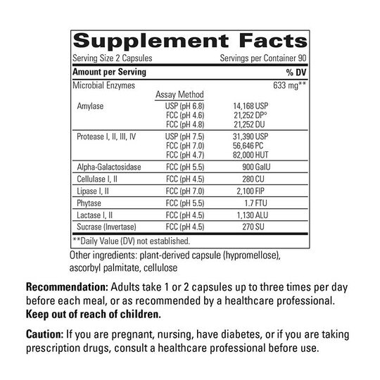 Similase BV Bean & Vegetable Digestive Enzymes, 180 Veg, INT
