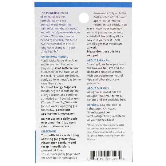 Sinus Rejuvenation Oil, 4 Ml, BKA