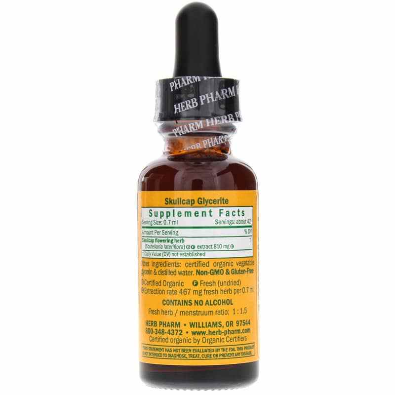 Skullcap Extract Alcohol Free, Herb Pharm
