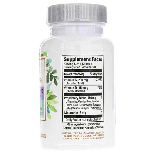 Sleep + Immune with 2 Mg Melatonin, 30 Capsules, QHT