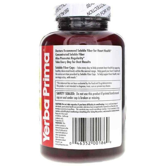 Soluble Fiber Caps, 180 Capsules, YPMA