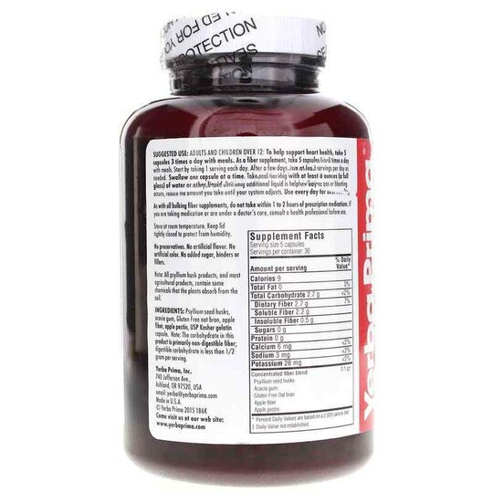 Soluble Fiber Caps, 180 Capsules, YPMA