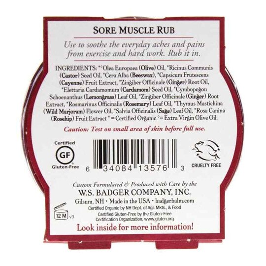 Sore Muscle Rub Cayenne & Ginger, 2 Oz, BA
