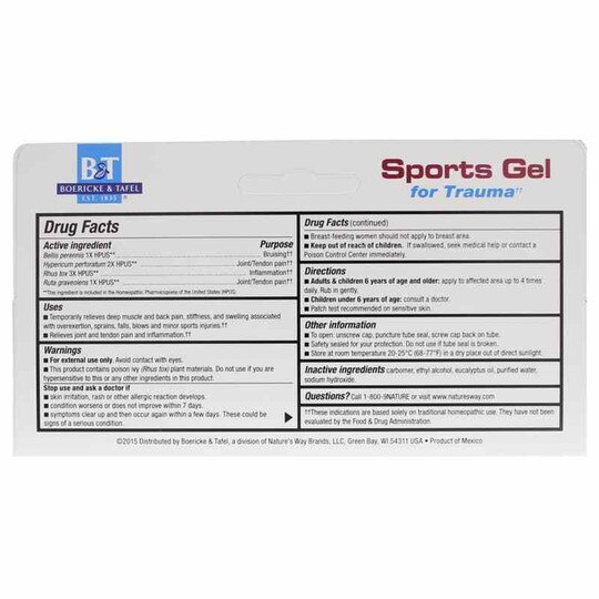 Sports Gel for Trauma, 2.5 Oz, BT