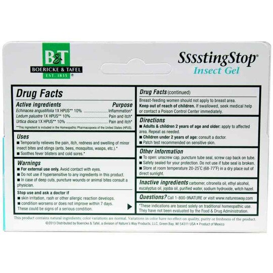 Ssssting Stop Topical Gel, 1 Oz, BT
