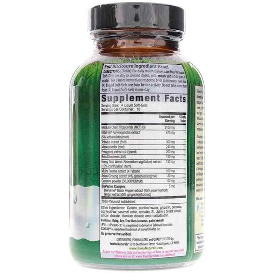 Steel-Libido Peak Testosterone, 75 Liquid Softgels, IRN