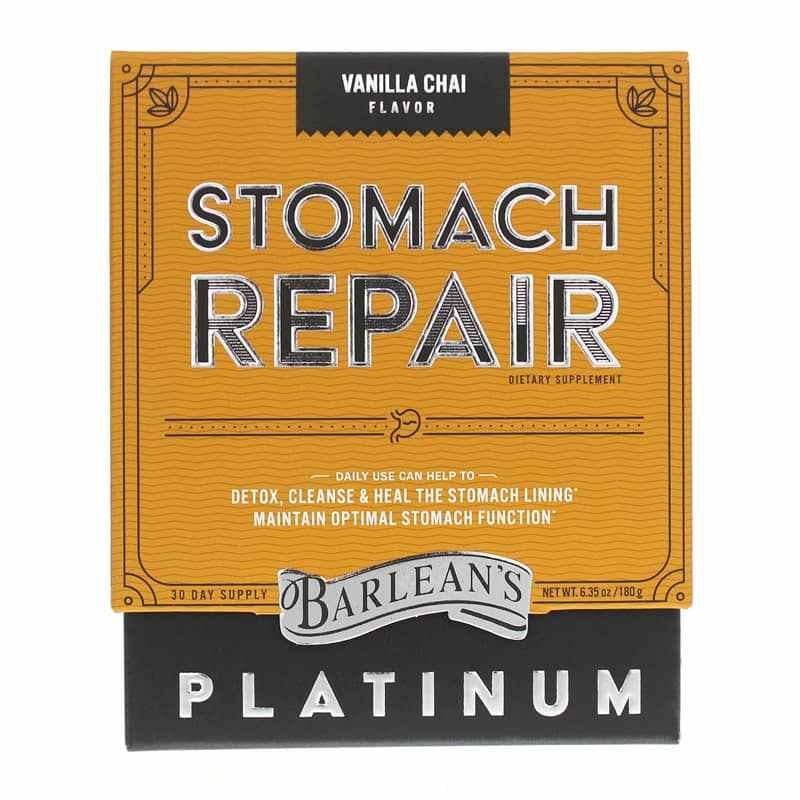 Stomach Repair Powder in Natural Vanilla Chai Flavor, Barleans Organic Oils