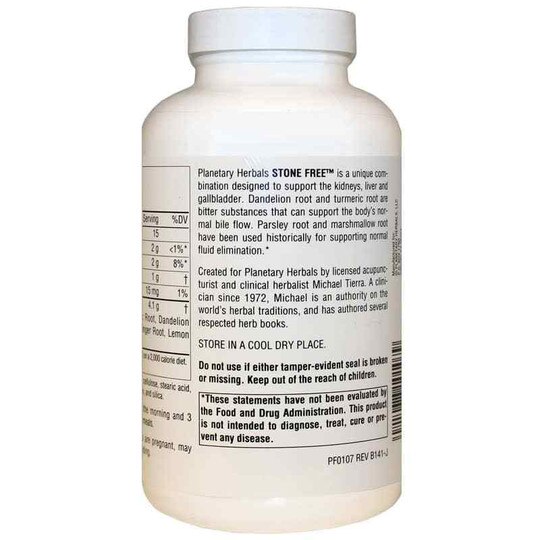 Stone Free 820 Mg Planetary Herbals Stone Free 820 Mg Planetary Herbals