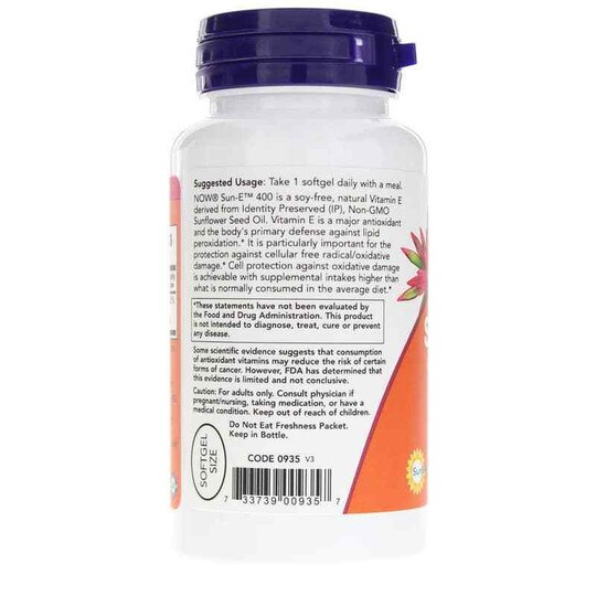 Sun-E 400, 60 Softgels, NOW