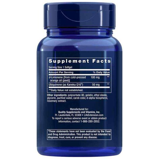Super Absorbable CoQ10 50 Mg with d-Limonene, 60 Softge, LFE