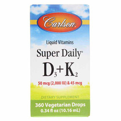 Super Daily D3 + K2 Liquid (2,000 IU/45 Mcg) 1