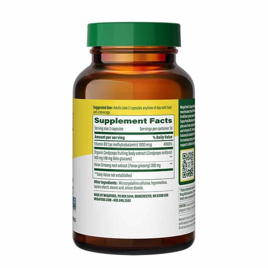 Superfood Mushroom Energy Support, 60 Capsules, MGF