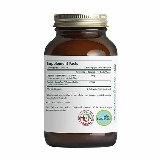 SuperPure Astaxanthin Organic Algae, 60 Capsules, PSY