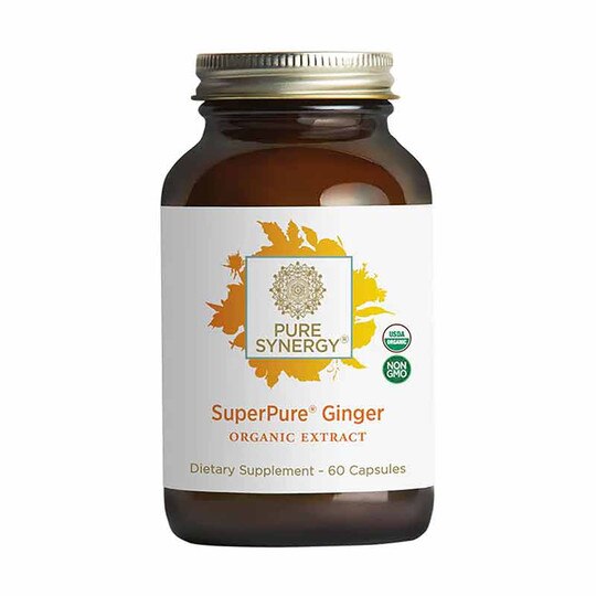 SuperPure Ginger Organic Extract Capsules, 60 Capsules, PSY