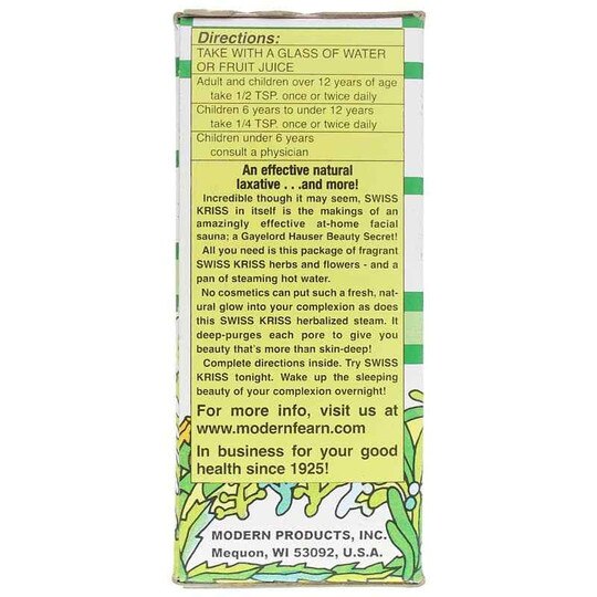 Swiss Kriss Herbal Laxative Flakes, 3.25 Oz, MDP