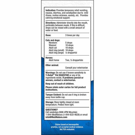 T-Relief Pet Digestive Oral Drops, 1.69 Oz, MDN