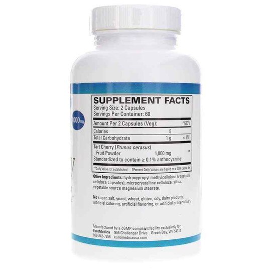 Tart Cherry, 120 Capsules, EUMD