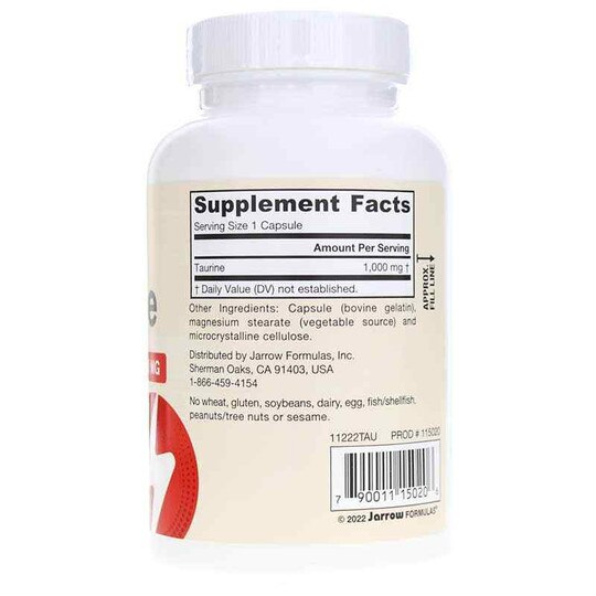 Taurine 1000 Mg, 100 Capsules, JRF