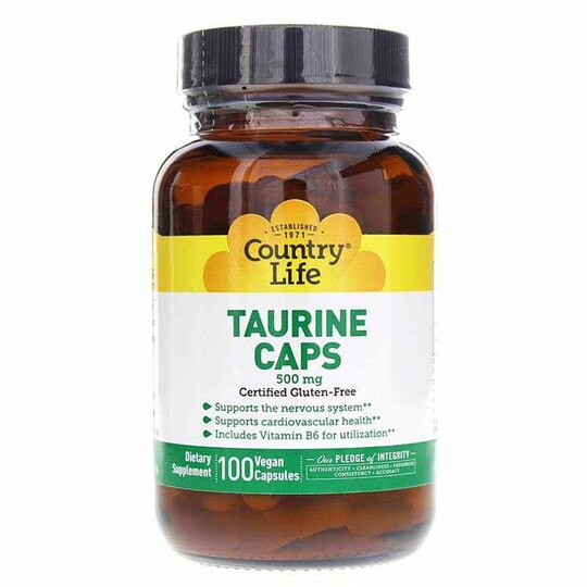 Taurine Caps 500 Mg, 100 Vegan Capsules, CTL