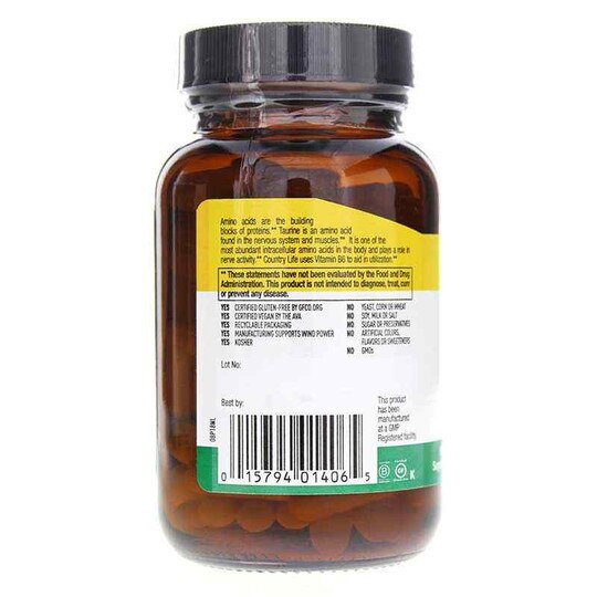 Taurine Caps 500 Mg, 100 Vegan Capsules, CTL