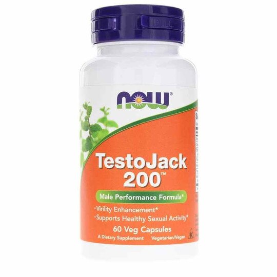 TestoJack 200, 60 Veg Capsules, NOW