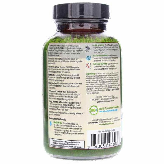 Testosterone UP Men Over 40, 60 Liquid Softgels, IRN