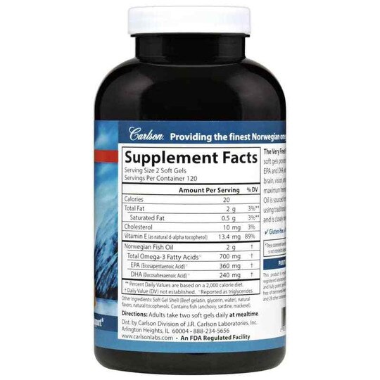 The Very Finest Fish Oil Softgel 700 Mg Omega-3s, CL
