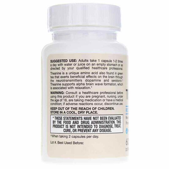 Theanine 100 Mg, 60 Capsules, JRF