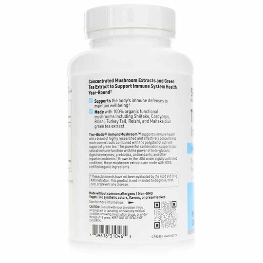 Ther-Biotic® ImmunoMushroom® Capsules, 90 Veg Capsules, KL