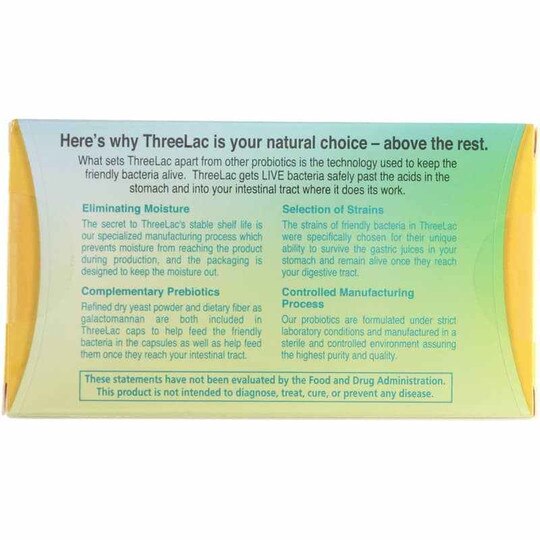 ThreeLac Probiotic Capsules, 120 Capsules, GHT