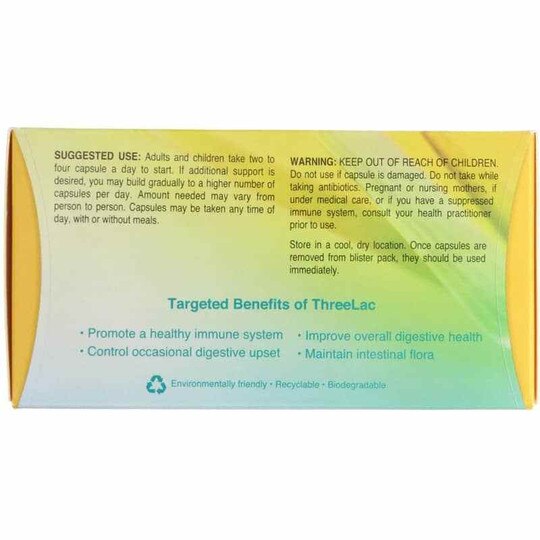 ThreeLac Probiotic Capsules, 120 Capsules, GHT