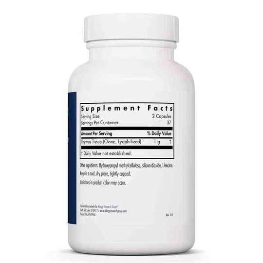 Thymus Natural Glandular, 75 Veg Capsules, ARG